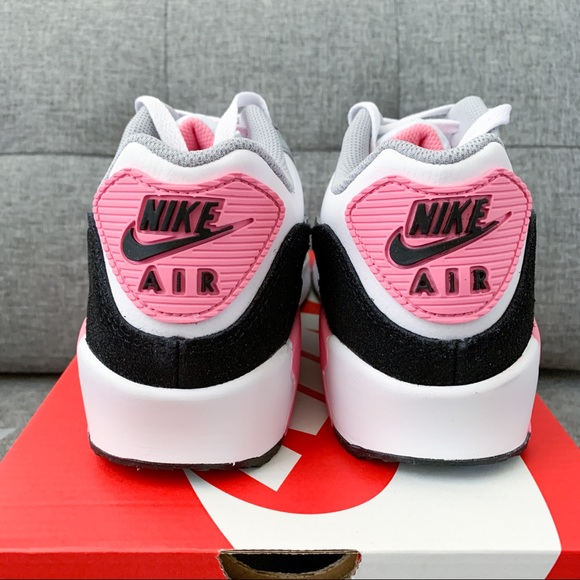 🌸 Nike Air max 90 white grey pink athletic shoes - Picture 4 of 5